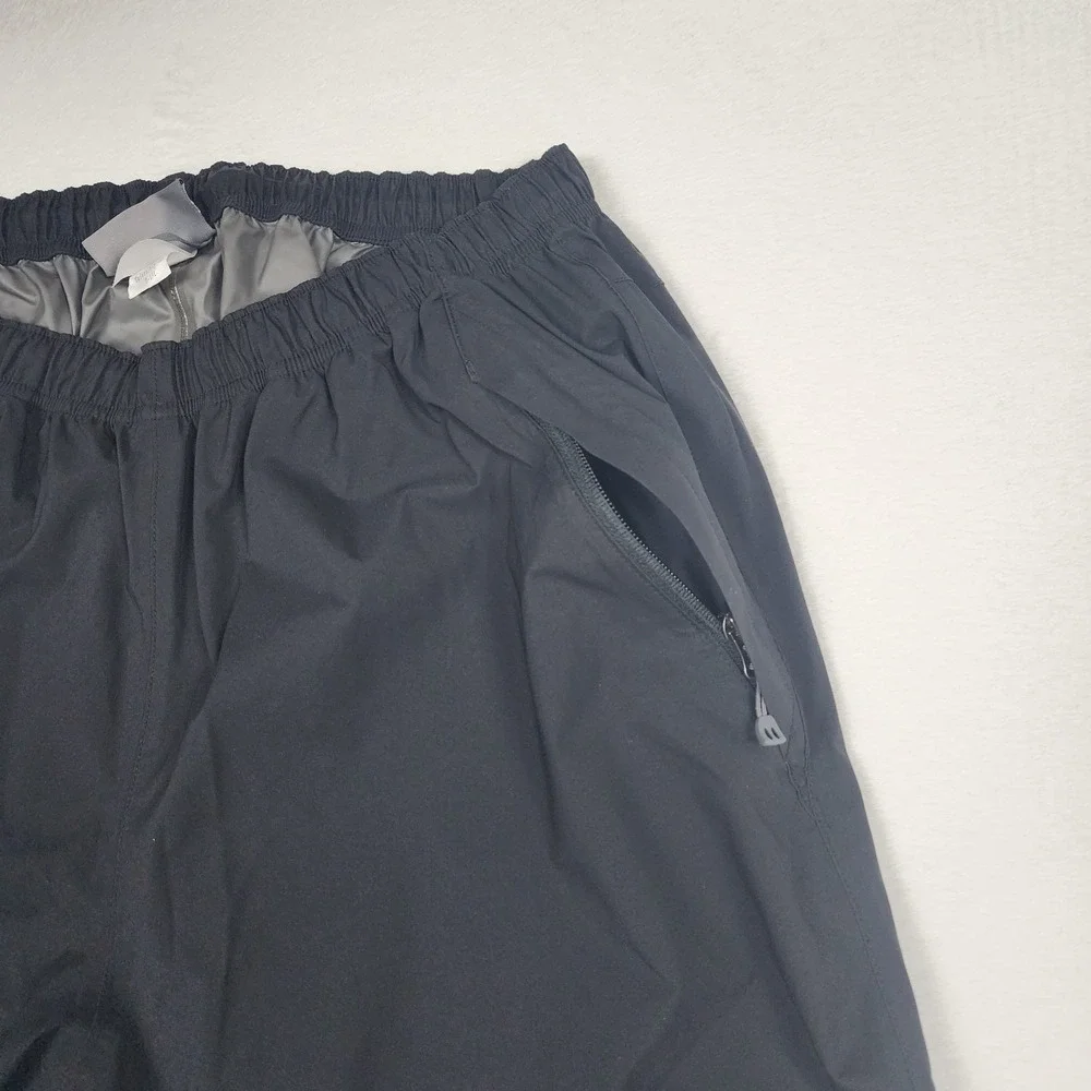 REI Rain Pants Mens Medium Gray Waterproof Hiking Nylon Zip Leg Outdoor